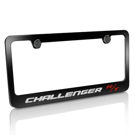 Dodge License Frame - Dodge Challenger R/T Black Metal License Plate Frame