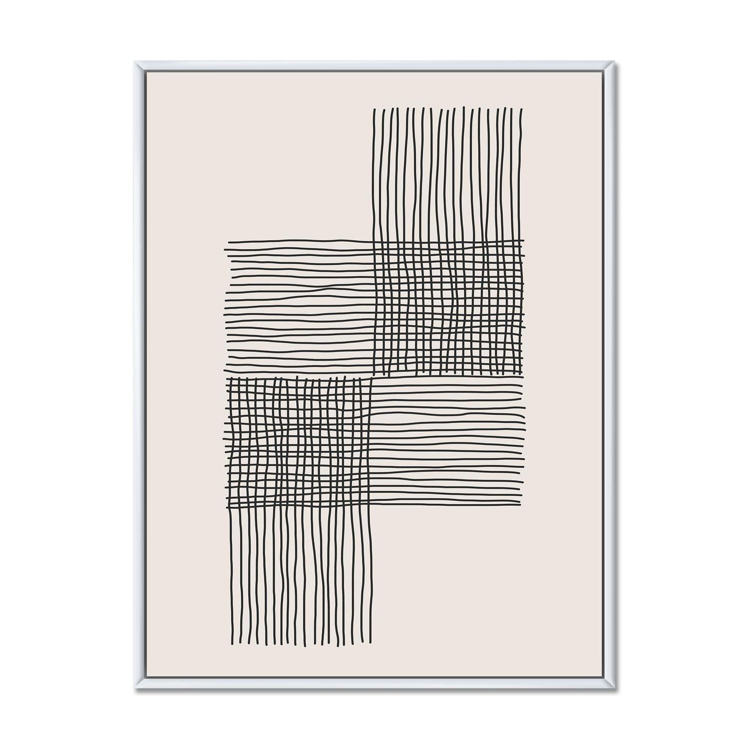 Designart Minimal Geometric Compostions Of Elementary Forms XIX FLOAT FRAME WALL ART