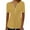 Khaki, variant on Ladies Pleated Front Henley V Neck Blouse, Short Sleeve Half Button Placket Notched Neck Casual Slim Fit Soft Stretchy Daily Casual Tops, Blue M