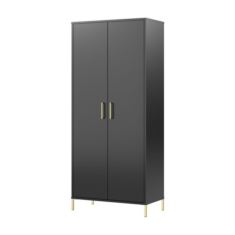 (最終値下)コピアポア 黒士冠ダブルベッド× NEIGHBORHOOD SRL Bush Furniture Soho Tall Storage Cabinet with Doors in Black