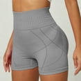 thumbnail image 5 of Workout Shorts for Women Seamless Scrunch Short Solid Stretch Womens Workout Active Shorts for Women Leggings Gray,L, 5 of 5