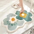 thumbnail image 4 of 40x60cm Bath Mat Quick Drying Foot Wipe Rug Bath Mat AntiSlip Bath Mat Thick Absorbent Footwear Entryway Cute Flower Pattern Bath Mat Washable Soft Stylish 16x23.6inch Blanket Blankets Small Area Rug, 4 of 4