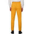 thumbnail image 3 of INSPIRE CHIC Plaid Trouser for Men's Flat Front Skinny Checked Pattern Dress Pants, 3 of 4