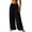 Black, variant on Karymi Pants for Women Fashion Wide-Leg Solid Long Cotton Linen Fabric Loose Palazzo Pants Skin-Friendly Casual Trousers with Pockets Soft String Pants