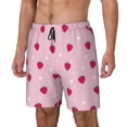 thumbnail image 2 of Fotbe Strawberry And Heart Men’s Swim Trunks Quick Dry Swim Shorts Board Shorts with Mesh Lining-3X-Large, 2 of 9