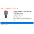 thumbnail image 2 of Parking Light Bulb - Compatible with 1992 Toyota Camry, 2 of 2