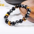 thumbnail image 2 of Triple Protection Bracelet,obsidian Bracelet,black Obsidian, 2 of 5