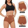 thumbnail image 4 of Loritta Underwear for Women Cotton High Waisted Briefs Full Coverage Panties for Ladies 6 Pack, Size S-2XL, 4 of 6