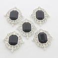 thumbnail image 4 of simhoa 5 Pieces Acrylic Rhinestone Buttons Flat Back for DIY Crafts Black, 4 of 5