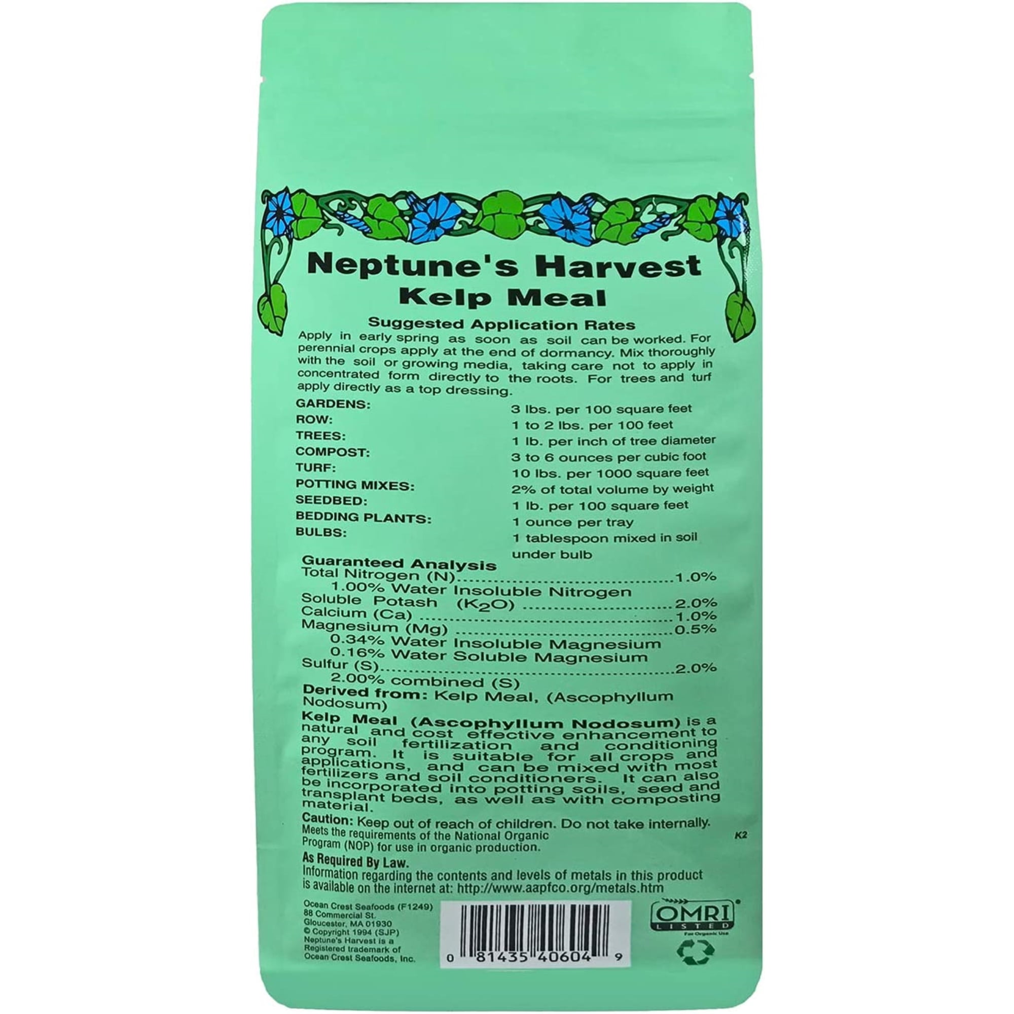 Neptune's Harvest - Organic Kelp Meal Multi Purpose Plant Food 1-0-2