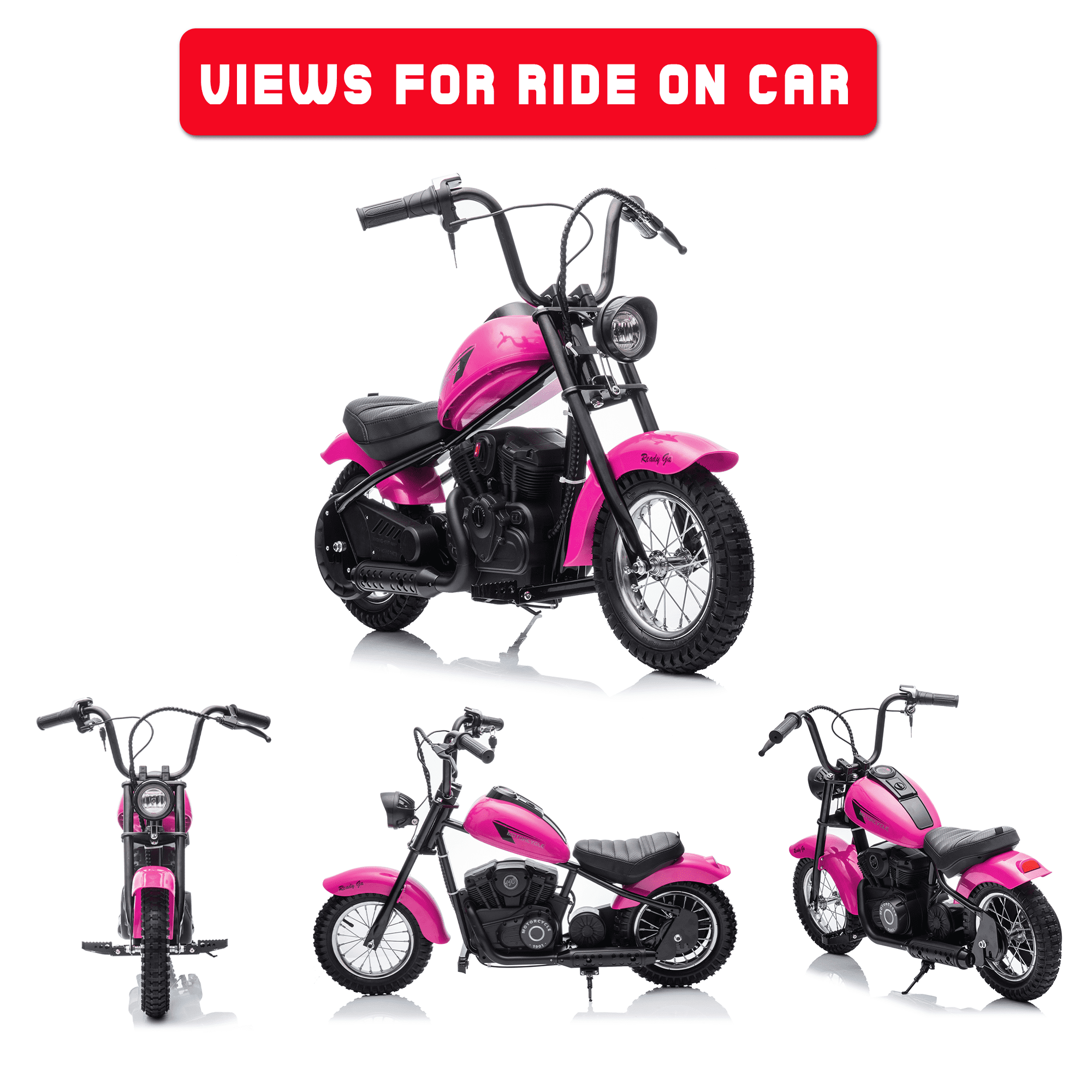 JoyWheels 24V Electric Dirt Bike, 250W Ride on Toy Motorcycle for kids,14mph, Age 13+,Pink
