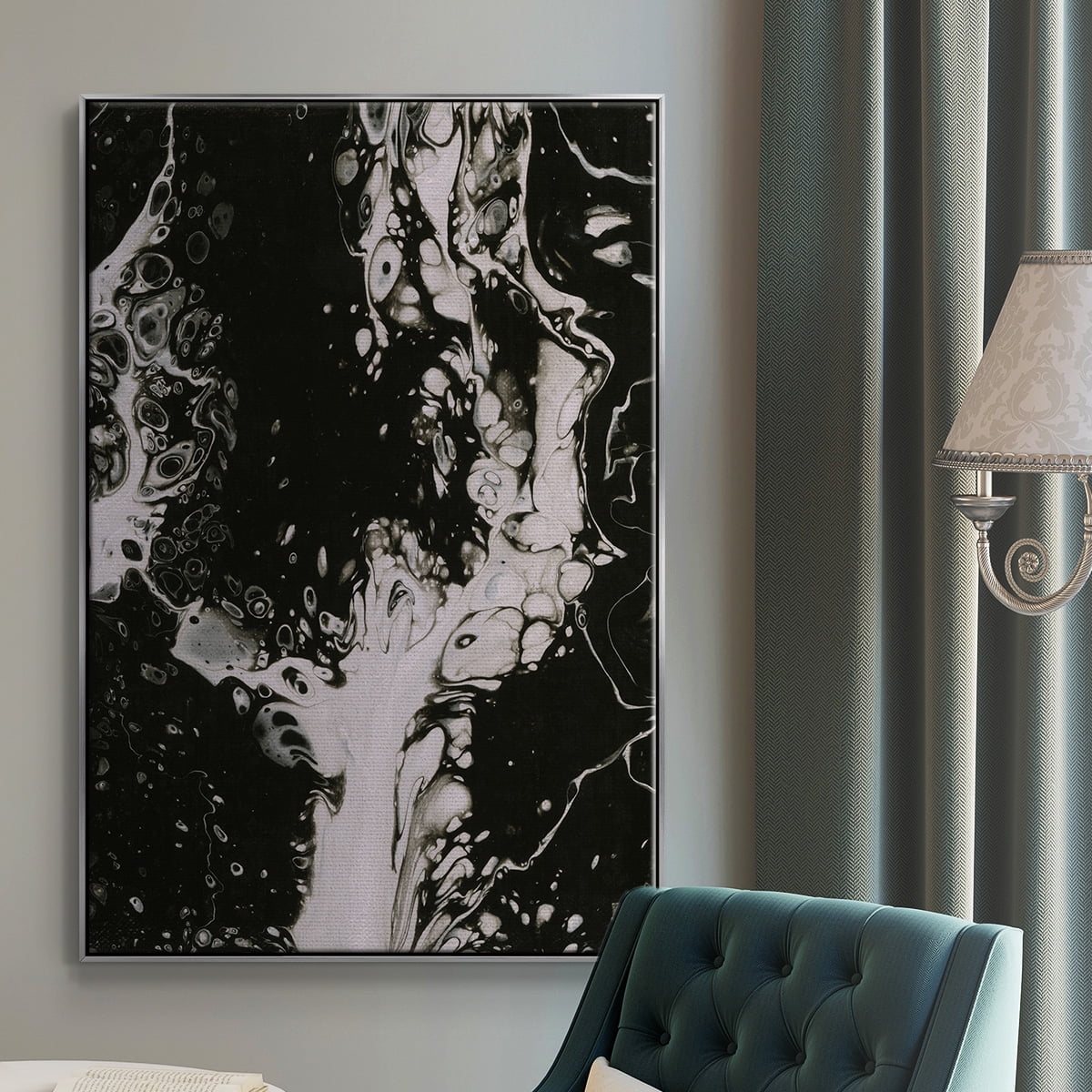 C37 Framed Premium Gallery Wrapped Canvas - Ready to Hang - 25 x 37 - Silver Floating Frame
