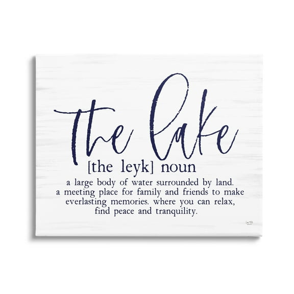 Stupell The Lake Definition Family Phrase Landscape Painting Gallery Wrapped Canvas Print Wall Art