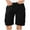 Black, variant on ZyeKqe Summer Shorts for Men Drawstring High Waisted Knee Length Beach Shorts Straight Wide Leg Vacation Shorts