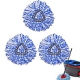 thumbnail image 1 of Recharge de Vadrouille en Microfibre pour O-Cedar Tête de Vadrouille Rotative Facile à Essorage Rinçage Propre Chiffon de Vadrouille 3 Pcs, 1 of 5
