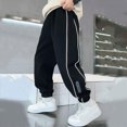 thumbnail image 2 of Gibobby Boys Pants Toddler Baby Boy Winter Active Jogger Pants Elastic Waist Pocket Solid Color Athletic Sweatpant 2T 3T 4T 5T 6T 7T 8T Little Boys Winter Pants(8-9 Years,Black), 2 of 4