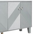 thumbnail image 4 of Luxury Cabinet With Geometric Design - Adjustable Shelves, For Bedroom Silver Storage Cabinet, , Living Room, Captivation, 4 of 7