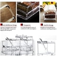 thumbnail image 3 of Juego de cajas de condimentos, recipiente transparente para especias de 4 piezas, compartimentos acrílicos para especias, tarros de especias extraíbles con tapa y cuchara para azúcar, sal,, 3 of 5