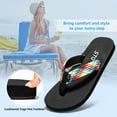 thumbnail image 3 of Women Beach Sandals Lightweight Flip Flops Non Slip Summer Thong Sandals with Arch Support Weave Rainbow US 9, 3 of 7