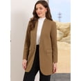 thumbnail image 4 of DARING DIVA Women's Business Button Down Notch Collar Dressy Blazer Jacket XL Khaki, 4 of 6