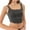 Dark Gray, variant on Women's Imitation Denim Sports Bra Wireless Yoga Running Lingerie, Shockproof Elastic Band Workout Top, Padded Seamless Athletic Bralette, High Impact Gym Vest, Breathable Fashion Support Bra
