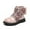 Pink, variant on Elegant Black Glittery Flat Boots with Gentle Cushioning and Charming Detail for Special Events
