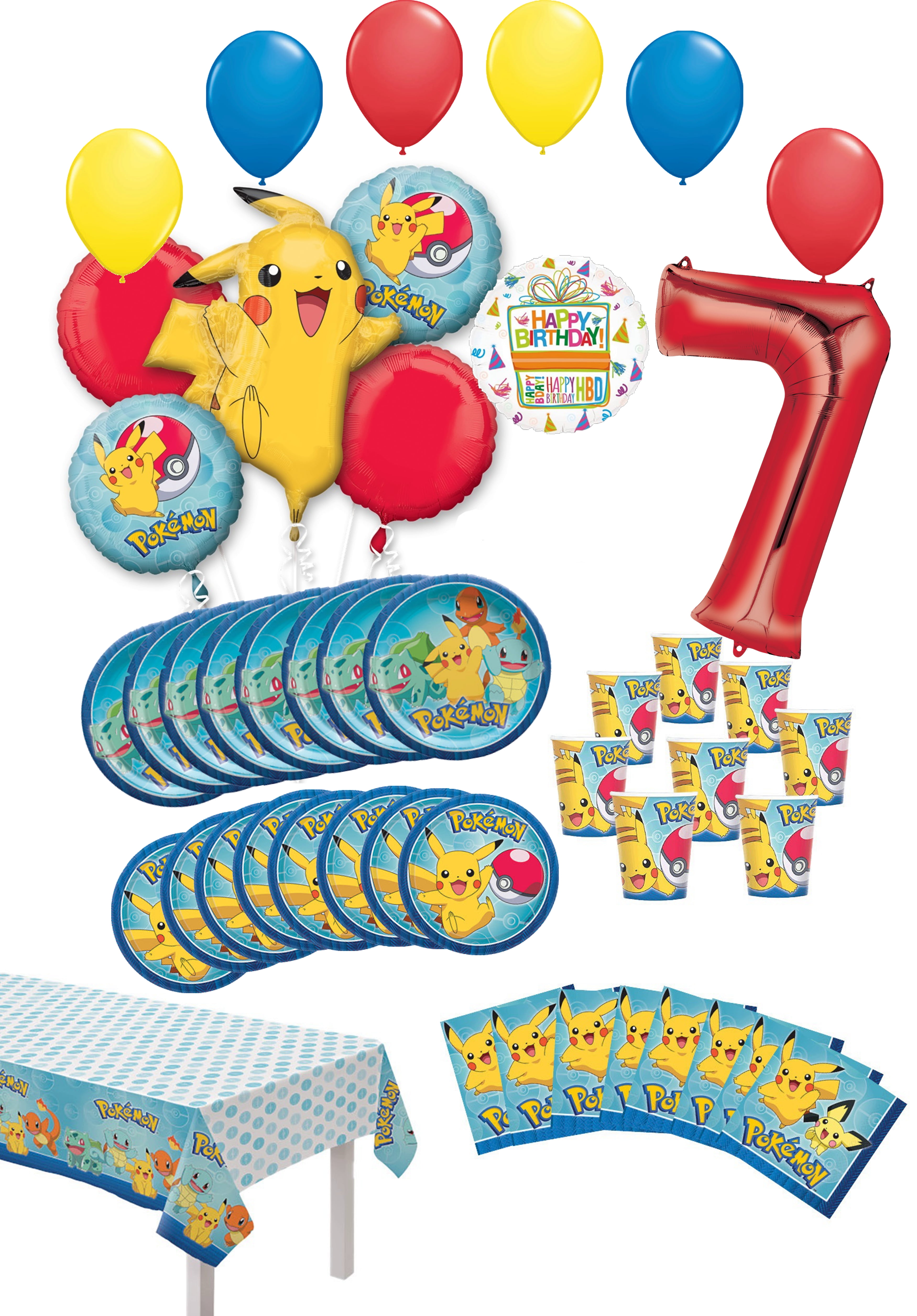 Pokemon Core Latex Balloons Boys Birthday Decorations Party Supplies Pikachu ~12 
