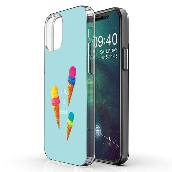 TalkingCase Slim Phone Case Compatible for Apple iPhone 12 Pro MAX, Sweet Ice Cream 1 Print, Lightweight,Flexible,Soft, USA