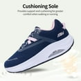 thumbnail image 4 of AOV GREEN LEAF Wide Toe Box Shoes Women Arch Support Walking Shoes Plantar Fasciitis Orthotic Tennis Sneakers US 7-11, 4 of 11