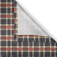 thumbnail image 6 of Ambesonne Checkered Grommet Curtain, Vintage Plaid Lines, 50" x 54", Dark Blue Coral Cream, 6 of 6