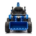 thumbnail image 4 of POVANLI 24V 4-in-1 Excavator, Dump Truck, Bulldozerc, Kids Ride on Electric Toy Tractor Vehicle W/Parent Remote Control, Slow Start, MP3, USB, Bluetooth, LED Lights for 2-5 Yr Children Gift (Blue), 4 of 16