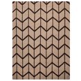 thumbnail image 2 of HAND KNOTTED WOOL GEOMETRIC MODERN AREA RUGS - 8'x10', Rectangle Shape, Beige Brown Color, Classic Traditional Design, Low Pile Handmade Area Rugs for Living Room, Bed Room (N01052), 2 of 8