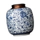 thumbnail image 2 of Tarro de té de porcelana oriental con tapa, contenedor de té de mesa, hogar creativo Azul y blanco, 2 of 9