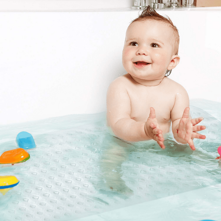 Bath Tub Shower Mat 35x15.5 Inch Non-Slip and Phthalate Latex Free,Bathtub  Mat with Suction Cups,Machine Washable XL Size Bathroom Mats with Drain  Holes (Clear) 