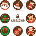 thumbnail image 3 of Pegatinas navideñas de Feliz Navidad, 500 unidades de 1.5 in, pegatinas redondas de adorno, rollo de etiquetas para suministros de fiesta de Navidad, tarjetas, sellos de sobres, galletas, etiquetas d JAMW Sencillez, 3 of 5
