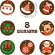 thumbnail image 3 of Pegatinas navideñas de Feliz Navidad, 500 unidades de pegatinas redondas de 1,5 pulgadas, rollo de etiquetas para suministros de fiesta de Navidad, tarjetas, sellos de sobres, galletas, etiquetas de c, 3 of 5