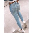 thumbnail image 6 of aPAY Jeans for Women Long Denim Hole  Pants Y2K Vintage  Street Style Elastic Waist Regular Size, 6 of 6