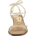 thumbnail image 4 of Sam Edelman Dacie Modern Ivory Beaded Tie-Up Kitten-Heeled Dress Sandals (MODERN IVORY, 5), 4 of 5
