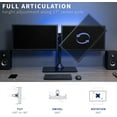 thumbnail image 5 of Support Double Moniteur Noir Réglable avec Base Gl Autoportante Convient à 2 Écrans jusqu'à 27 Pouces, 5 of 5