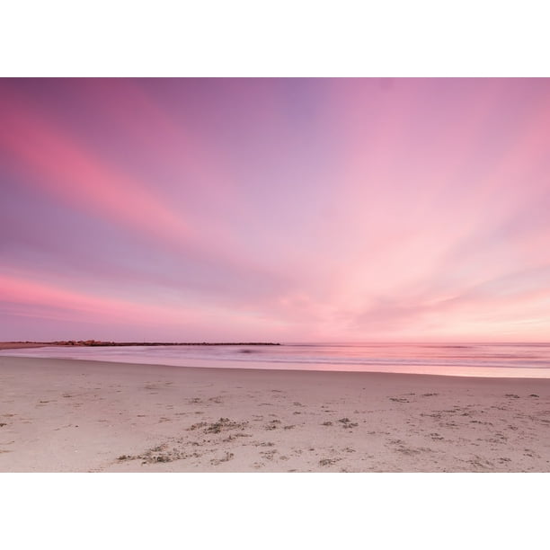 Peel N Stick Poster Of The Sky Beach Pink Sunset Seascape Horizon Poster 24x16 Adhesive Sticker Poster Print Walmart Com Walmart Com