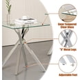 thumbnail image 3 of Glass Coffee Table, Holaki 17.7" Clear Square Glass Coffee Table, Modern Coffee Table with Metal Legs, Center Table Sofa Table Home Furniture for Living Room, 3 of 7