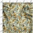 thumbnail image 2 of Soimoi Texture Printed, Japan Crepe SatinFabric, by The Yard 54 Inch Wide, Decorative Sewing Fabric for Dresses Kimonos Gowns, Mustard Yellow, 2 of 6