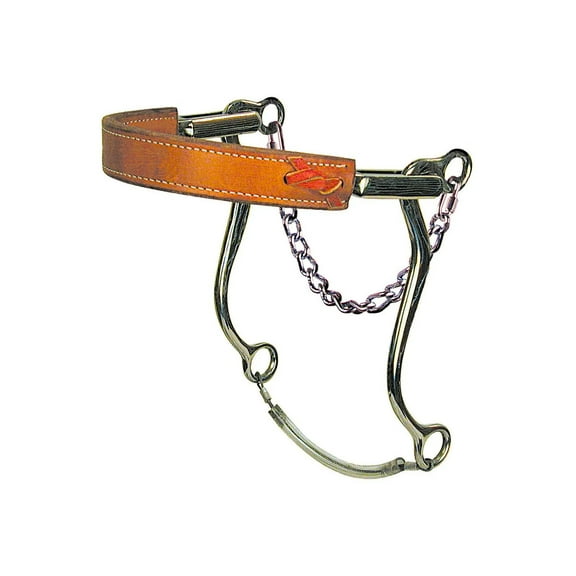 CIRCLE Y Reinsman Mechanical Hackamore Stage C Bit With Flat Leather Nose & 8" Cheeks (951)