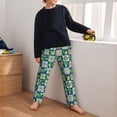 thumbnail image 5 of Wukai Lemon and Leaves Print Teenagers' Pajama Pant Sleep Pajama Lounge Pant PJ Bottoms with Pockets and Button Fly(Available in Big & Tall)-XS(5-6), 5 of 6