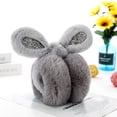 thumbnail image 4 of YAOBAMM Solid Color Earmuffs Women Winter Earmuffs Soft Furry Sequin Rabbit Ear Shape Foldable Warm Covers Adjustable Outdoor Ear Warmers, 4 of 7