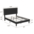 thumbnail image 3 of VECELO 3-Piece Bedroom Set Include Black Queen Size Bed & 2 Brown Nightstand( 1-Drawer), 3 of 9
