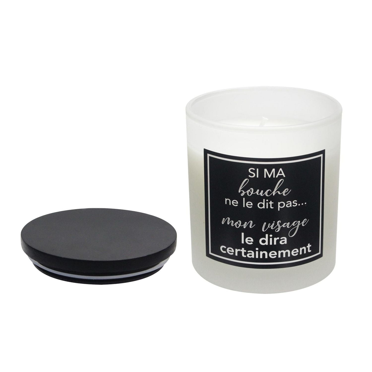 7.5oz "SI MA bouche ne le dit pas" Bougie parfumee - CÈDRE DE CACHEMIRE
