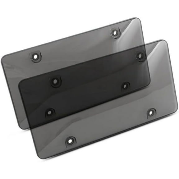 2 - Pack Premium Black License Plate Cover Set: Durable Protectors for American Standard Cars, Safeguard Your Plates in Style A