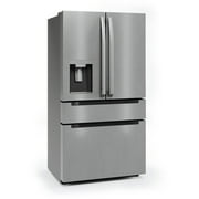 Midea 21.6-Cu. Ft. Cabinet Depth 4-Door French Door Refrigerator, Stainless Steel