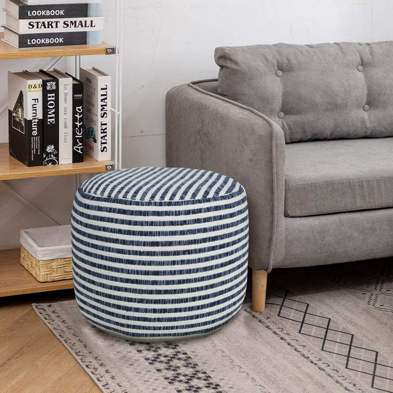 Blue white pouf discount